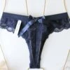 Thong En Dentelle Bleu Nuit OPAL