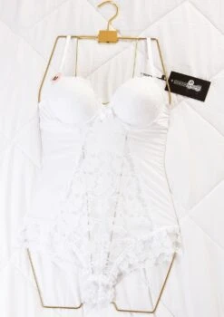 Body Rembourré Blanc En Dentelle RADIANT