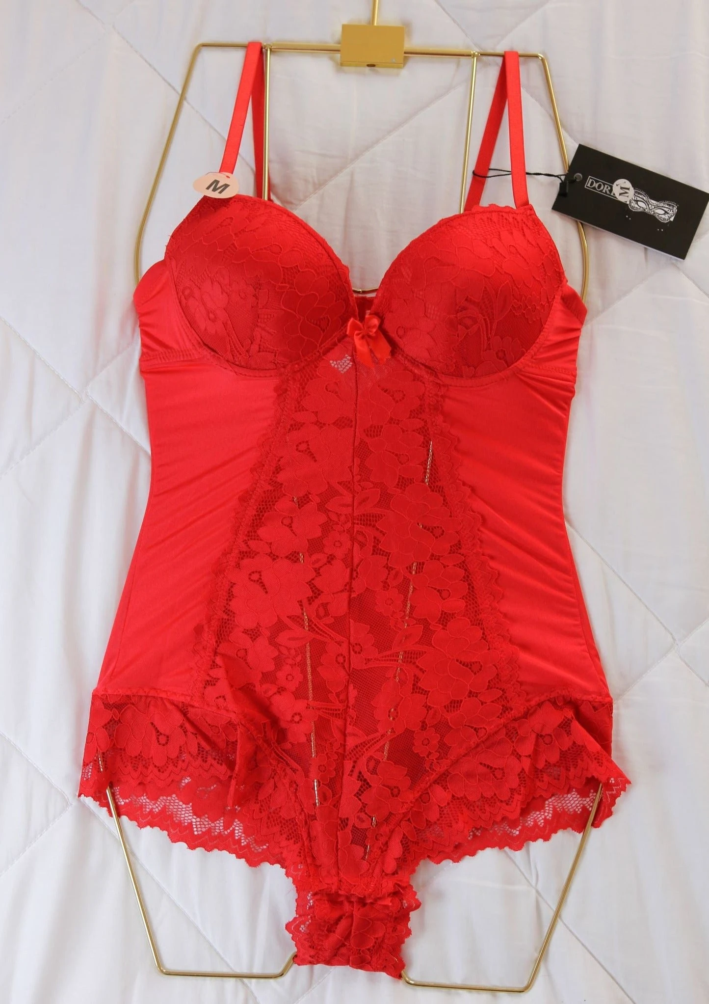 Body Rembourré Rouge En Dentelle CHEERFUL 1 Body Rembourré Rouge En Dentelle CHEERFUL