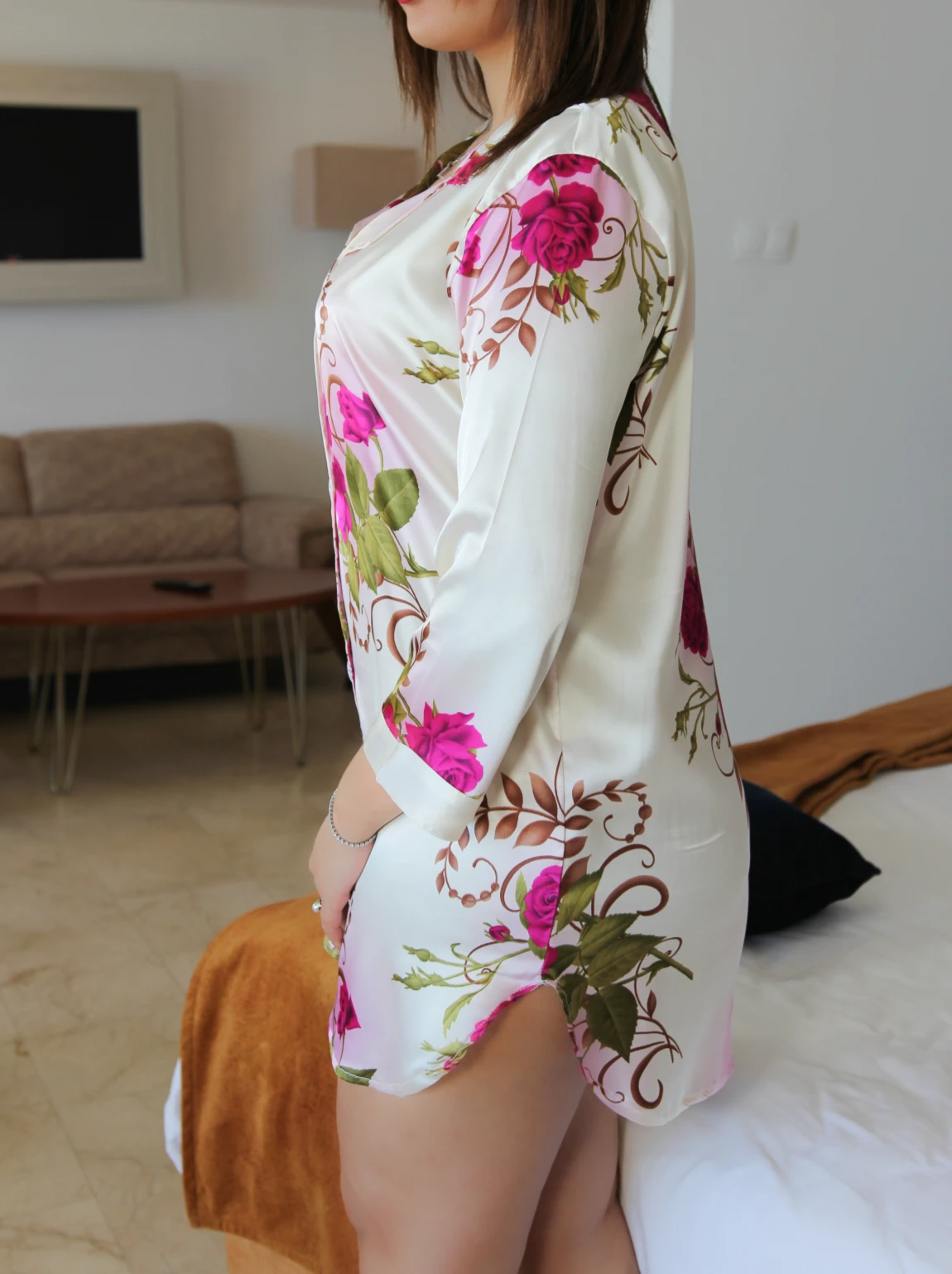 Chemise De Nuit Rose ANTONELLA 4 Chemise De Nuit Rose ANTONELLA – Image 4