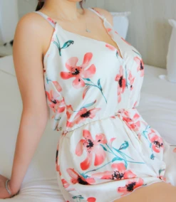 Combinaison Soyeuse Fleurie PINK HIBISCUS 8 Combinaison Soyeuse Fleurie PINK HIBISCUS -Doress IMG 4811 1