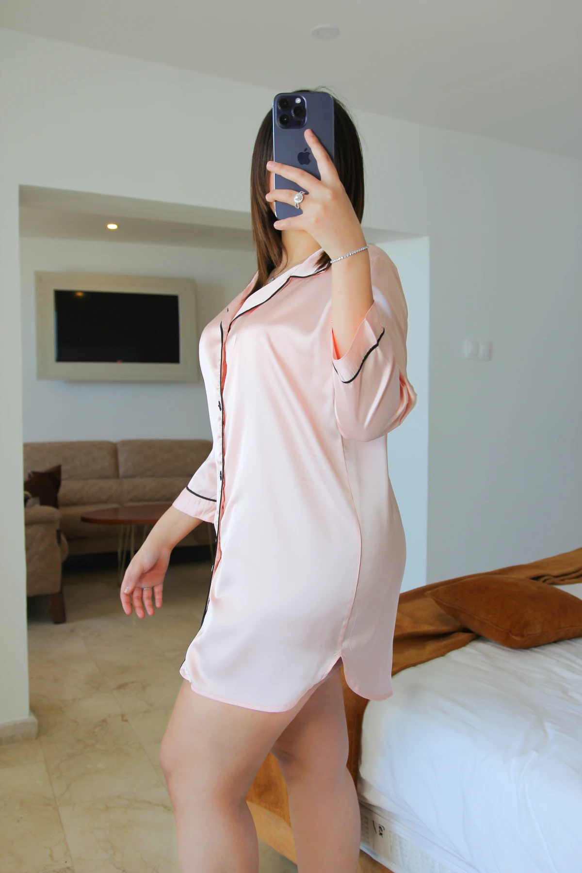 Chemise De Nuit Rose Clair CHILL 4 Chemise De Nuit Rose Clair CHILL â Image 4