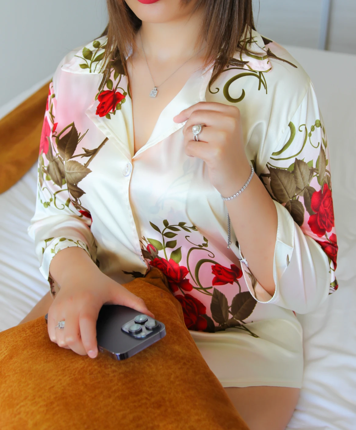 Chemise De Nuit Rouge ANTONELLA 4 Chemise De Nuit Rouge ANTONELLA â Image 4