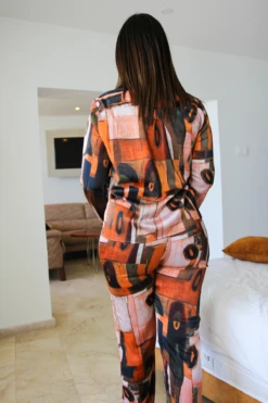 Pyjama En Soie Orange ABSTRACT 11 Pyjama En Soie Orange ABSTRACT -Doress IMG 4929 1