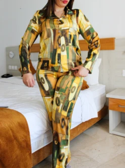 Pyjama En Soie Jaune ABSTRACT 12 Pyjama En Soie Jaune ABSTRACT -Doress IMG 5099 1 1