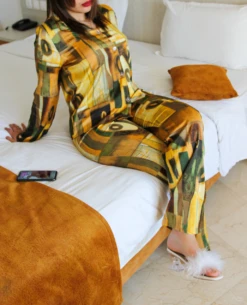 Pyjama En Soie Jaune ABSTRACT 10 Pyjama En Soie Jaune ABSTRACT -Doress IMG 5110 1 1