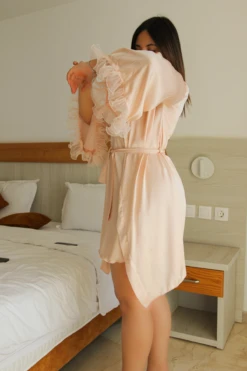 Déshabillé Nuisette Kimono Saumon Cassé MUSE 11 Déshabillé Nuisette Kimono Saumon Cassé MUSE -Doress IMG 5460 1 2