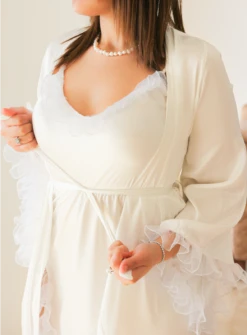 Déshabillé Nuisette Kimono Blanc Cassé MUSE 13 Déshabillé Nuisette Kimono Blanc Cassé MUSE -Doress IMG 5514 1 1