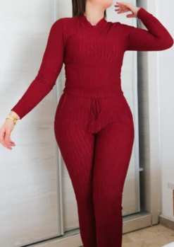 Ensemble 2 Pièces Bordeaux LESLEY