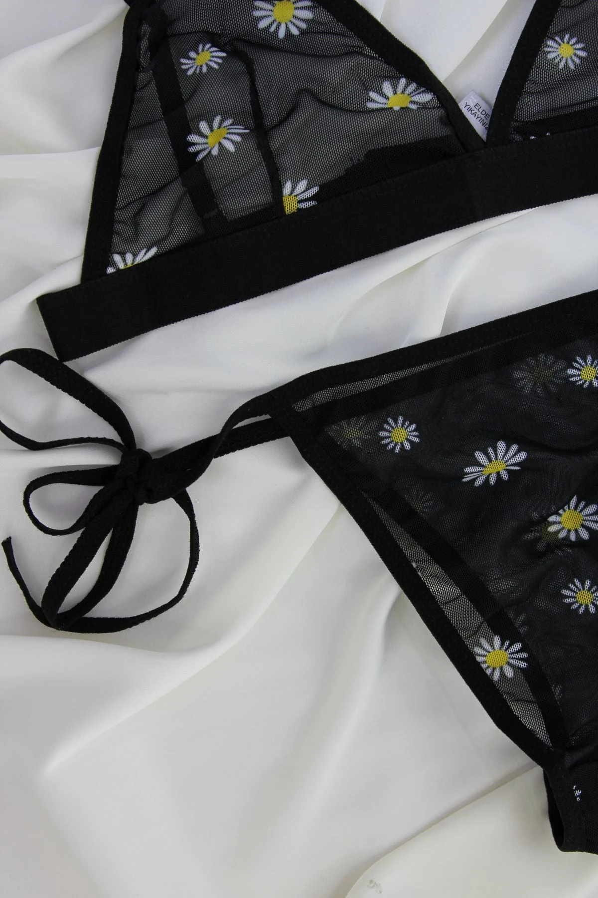 Ensemble Soutien-gorge Fleuri Noir PETAL 3 Ensemble Soutien-gorge Fleuri Noir PETAL – Image 3