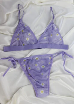 Ensemble Soutien-gorge Fleuri Mauve PETAL
