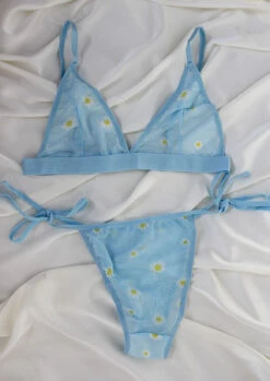 Ensemble Soutien-gorge Fleuri Bleu PETAL