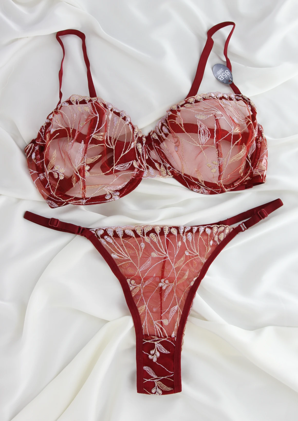Ensemble Soutien-gorge Rouge Transparent MUSE 1 Ensemble Soutien-gorge Rouge Transparent MUSE