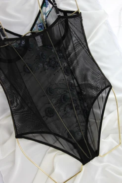 Body Transparent Fleuri Noir MUSE -Doress IMG 5878 1