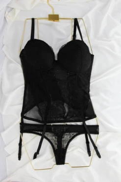 Corset Bridal Noir 2 Pièces Graceful