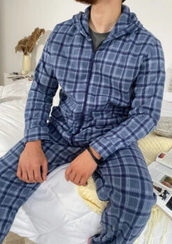 Pyjama Homme Bleu Ciel à Carreaux ORLANDO