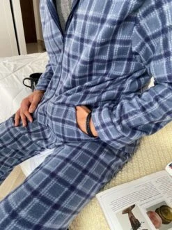 Pyjama Homme Bleu Ciel à Carreaux ORLANDO -Doress IMG 5989 2