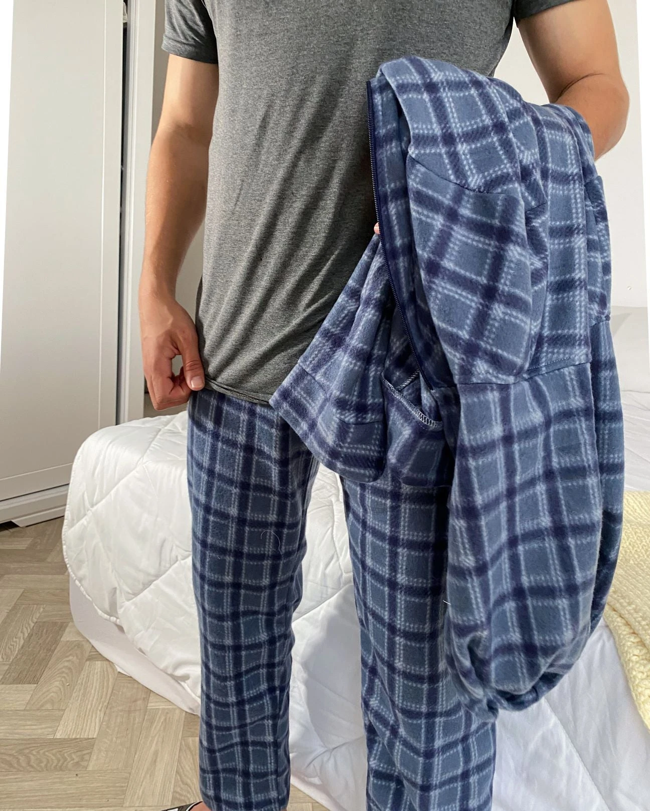 Pyjama Homme Bleu Ciel à Carreaux ORLANDO 7 Pyjama Homme Bleu Ciel à Carreaux ORLANDO – Image 7