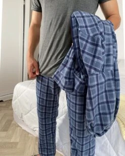 Pyjama Homme Bleu Ciel à Carreaux ORLANDO -Doress IMG 5990 2