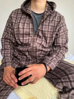 Pyjama Homme Marron à Carreaux ORLANDO 9 Pyjama Homme Marron à Carreaux ORLANDO -Doress IMG 5993 2