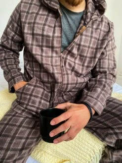 Pyjama Homme Marron à Carreaux ORLANDO -Doress IMG 5996 1