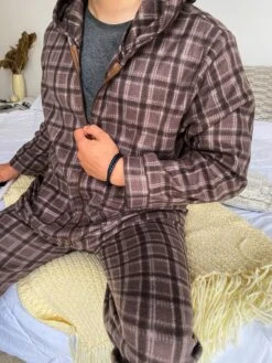 Pyjama Homme Marron à Carreaux ORLANDO -Doress IMG 5997 1