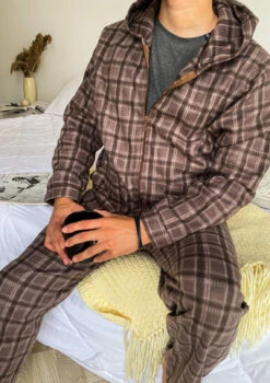 Pyjama Homme Marron à Carreaux ORLANDO