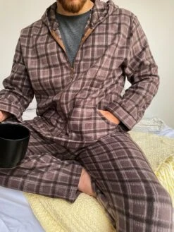 Pyjama Homme Marron à Carreaux ORLANDO 13 Pyjama Homme Marron à Carreaux ORLANDO -Doress IMG 6012 2