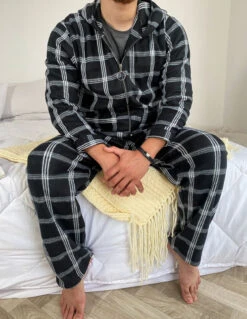 Pyjama Homme Black à Carreaux ORLANDO -Doress IMG 6013 2