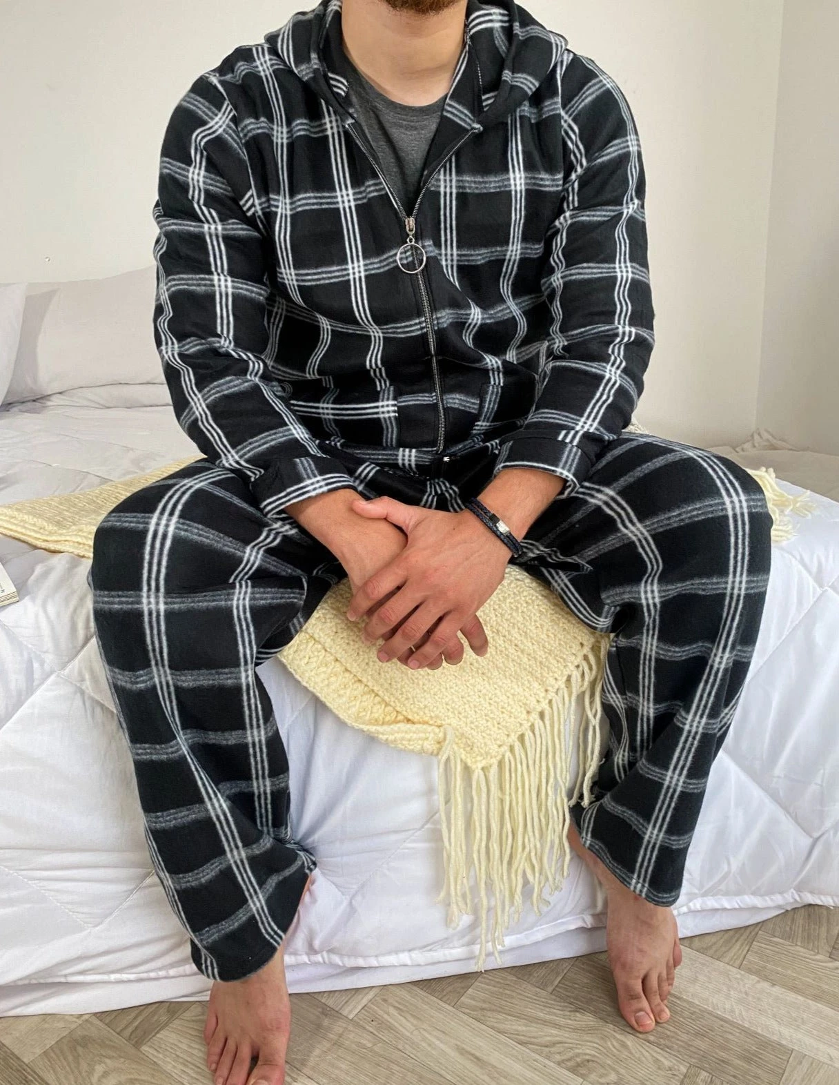 Pyjama Homme Black à Carreaux ORLANDO 5 Pyjama Homme Black à Carreaux ORLANDO – Image 5