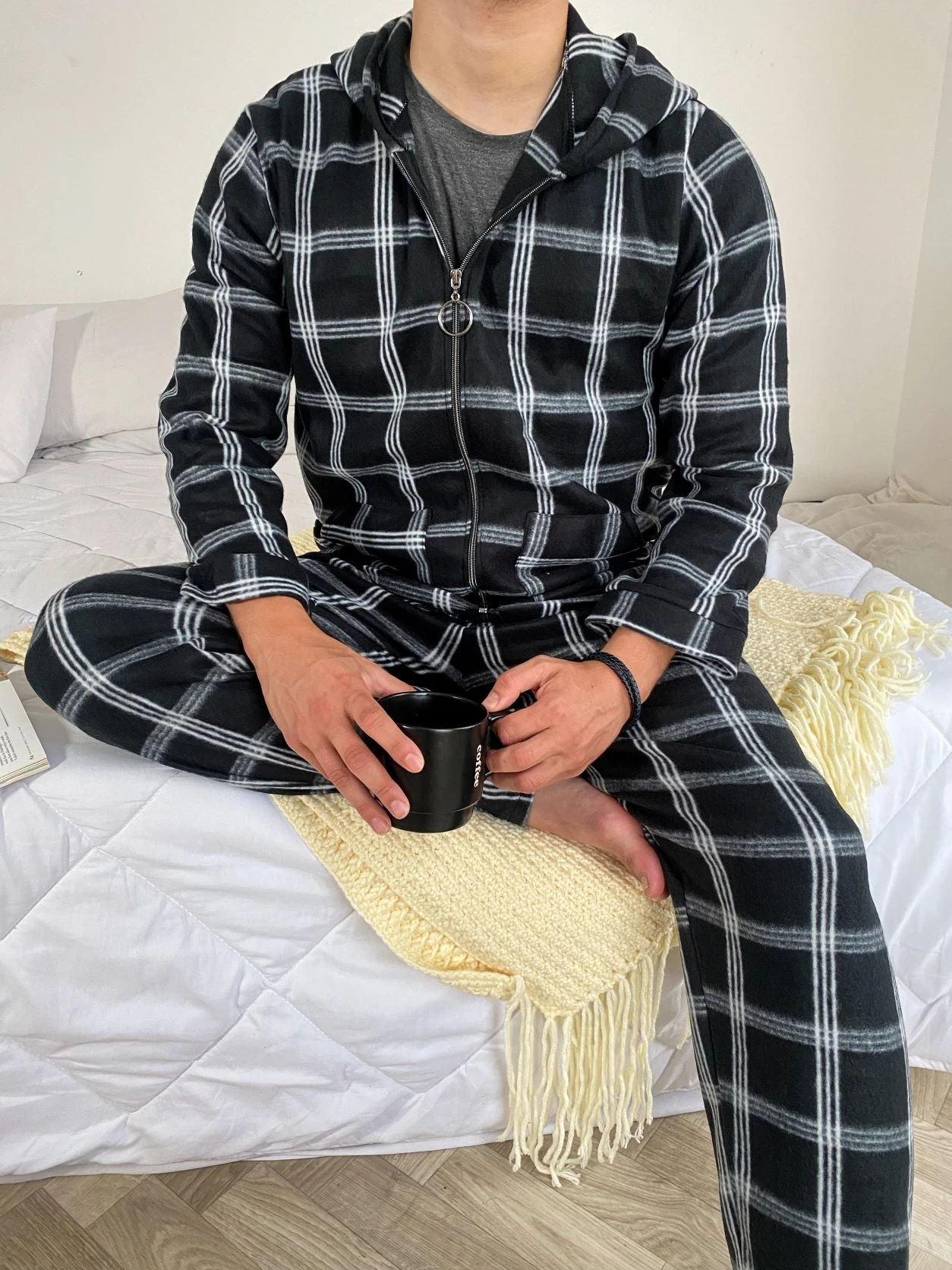 Pyjama Homme Black à Carreaux ORLANDO 2 Pyjama Homme Black à Carreaux ORLANDO – Image 2