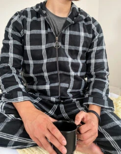 Pyjama Homme Black à Carreaux ORLANDO -Doress IMG 6015 2