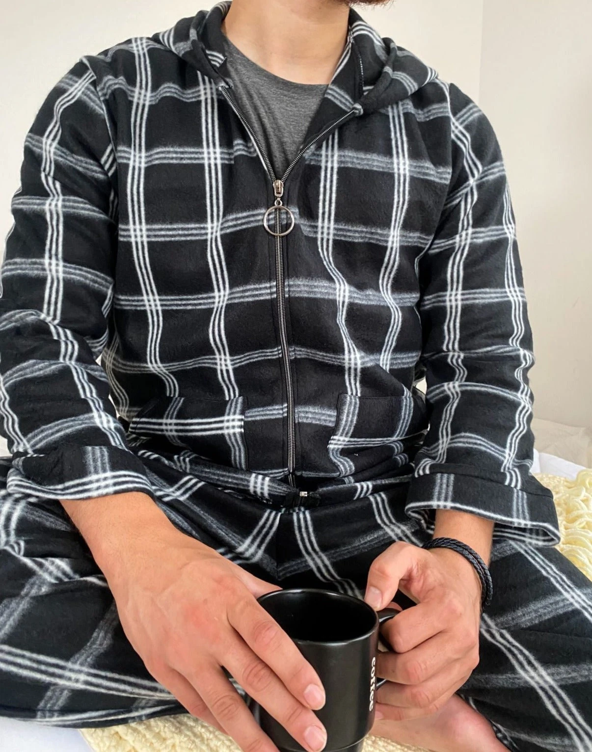 Pyjama Homme Black à Carreaux ORLANDO 3 Pyjama Homme Black à Carreaux ORLANDO – Image 3