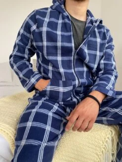 Pyjama Homme Bleu à Carreaux ORLANDO -Doress IMG 6031 1