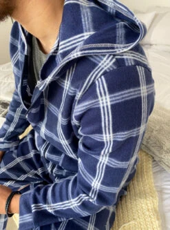 Pyjama Homme Bleu à Carreaux ORLANDO -Doress IMG 6035