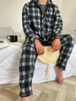 Pyjama Homme Grey Contrast à Carreaux ORLANDO 10 Pyjama Homme Grey Contrast à Carreaux ORLANDO -Doress IMG 6043