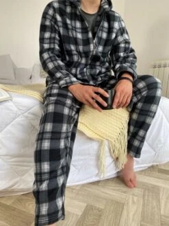 Pyjama Homme Grey Contrast à Carreaux ORLANDO 11 Pyjama Homme Grey Contrast à Carreaux ORLANDO -Doress IMG 6044 3