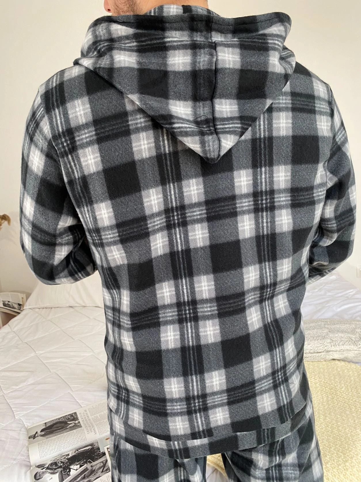 Pyjama Homme Grey Contrast à Carreaux ORLANDO 4 Pyjama Homme Grey Contrast à Carreaux ORLANDO – Image 4