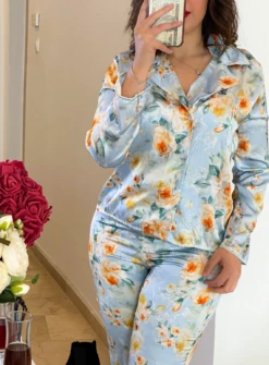 Pyjama En Soie Bleu EMILIA -Doress IMG 6701 1 1