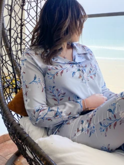 Pyjama En Soie Bleu PENSY -Doress IMG 6735 1 1