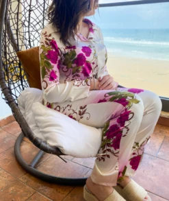 Pyjama Rose En Soie ANTONELLA -Doress IMG 6837 1 1