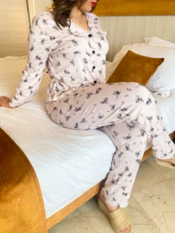 Pyjama Rose En Coton Imprimé BLOSSOM -Doress IMG 7006 1