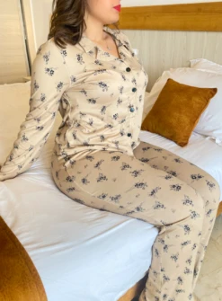 Pyjama Moca En Coton Imprimé BLOSSOM -Doress IMG 7034 1