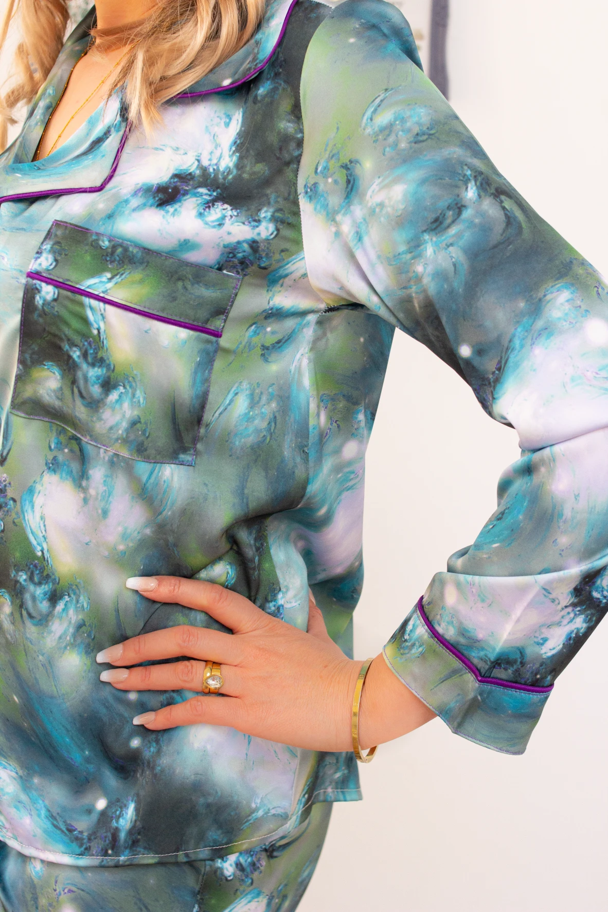 Pyjama BORÉAL Vert En Soie 4 Pyjama BORÉAL Vert En Soie – Image 4