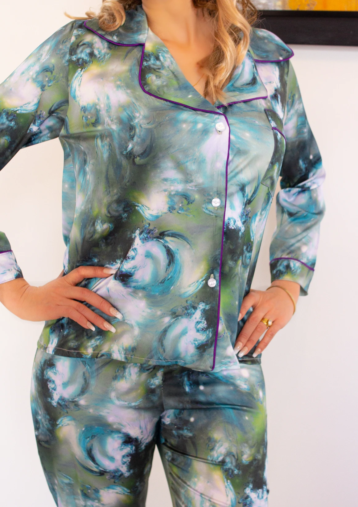 Pyjama BORÉAL Vert En Soie 3 Pyjama BORÉAL Vert En Soie – Image 3