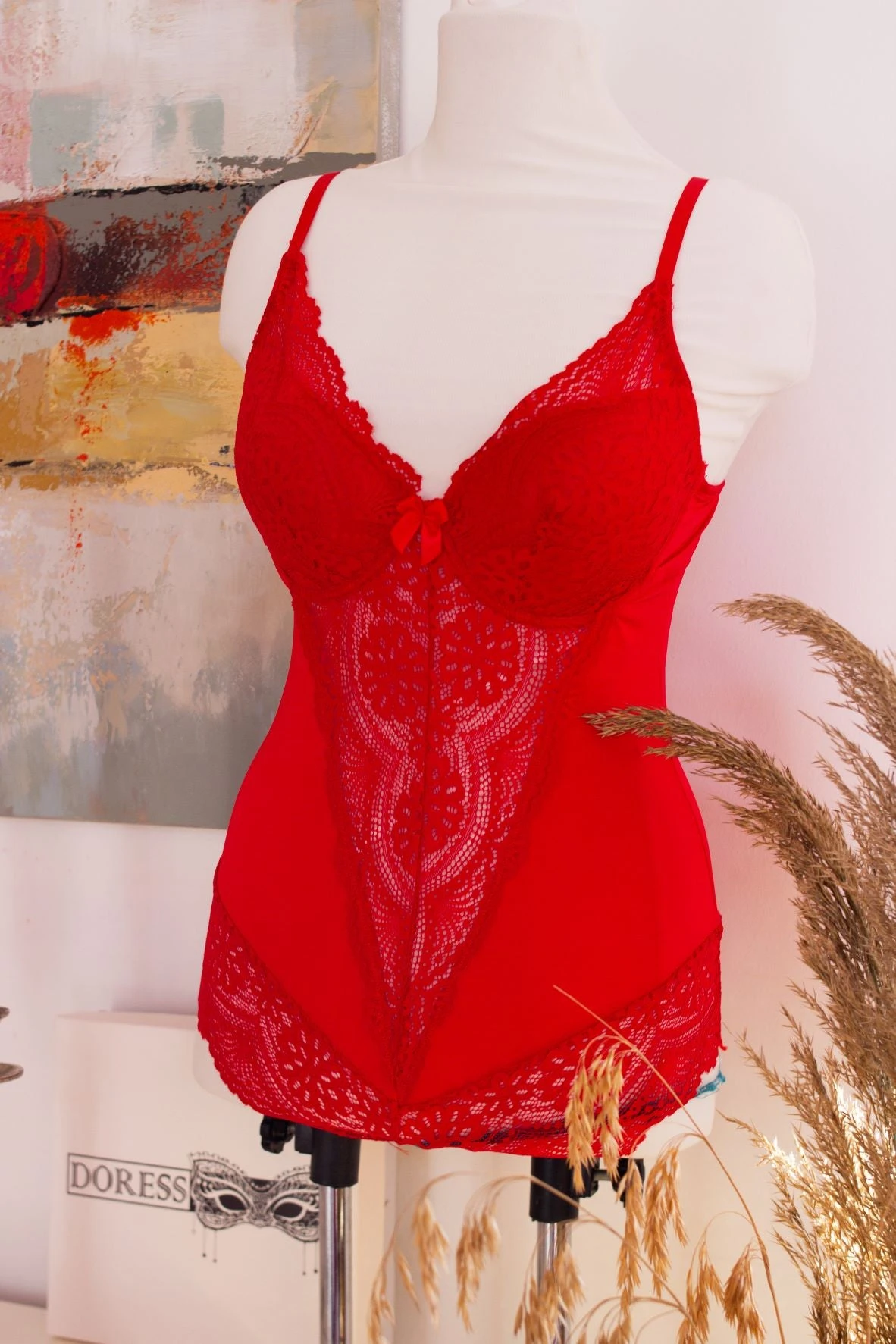 Body Rembourré Rouge En Dentelle CRUSH 2 Body Rembourré Rouge En Dentelle CRUSH – Image 2