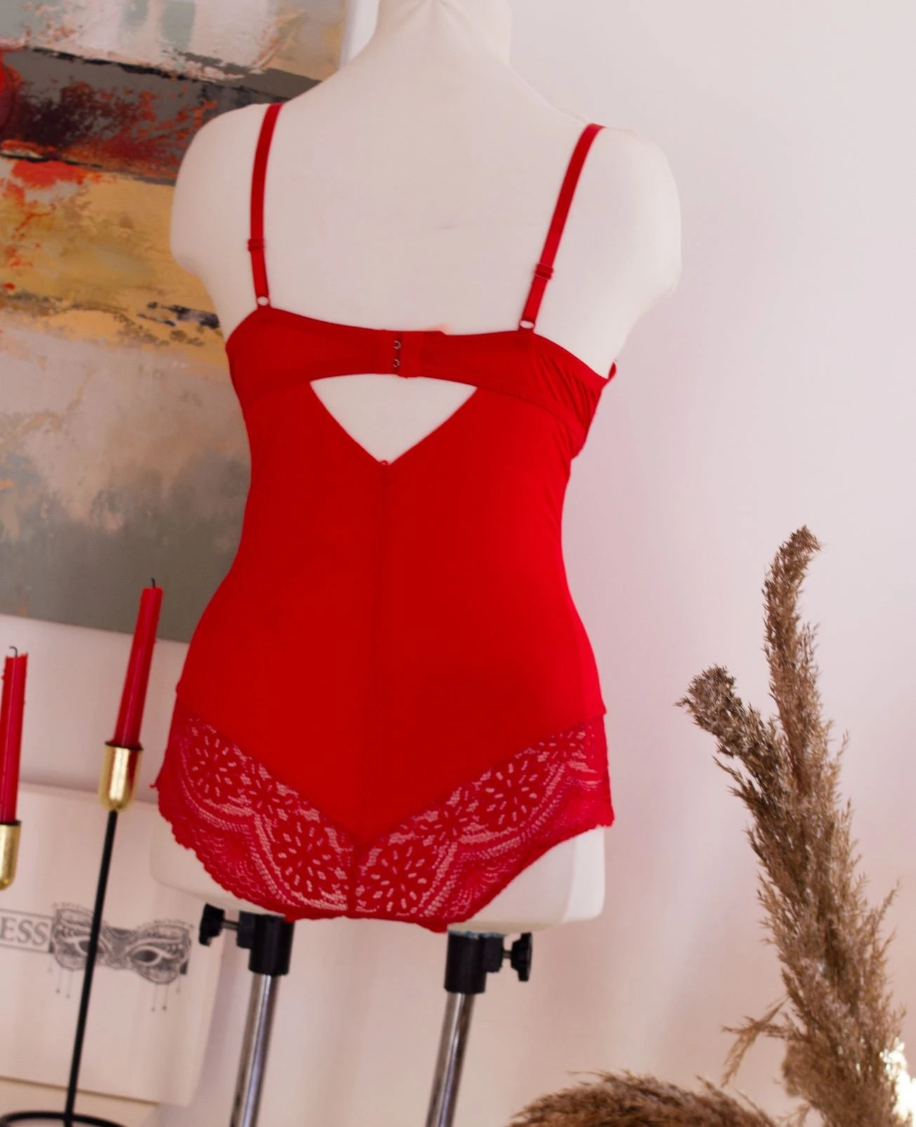 Body Rembourré Rouge En Dentelle CRUSH 3 Body Rembourré Rouge En Dentelle CRUSH – Image 3