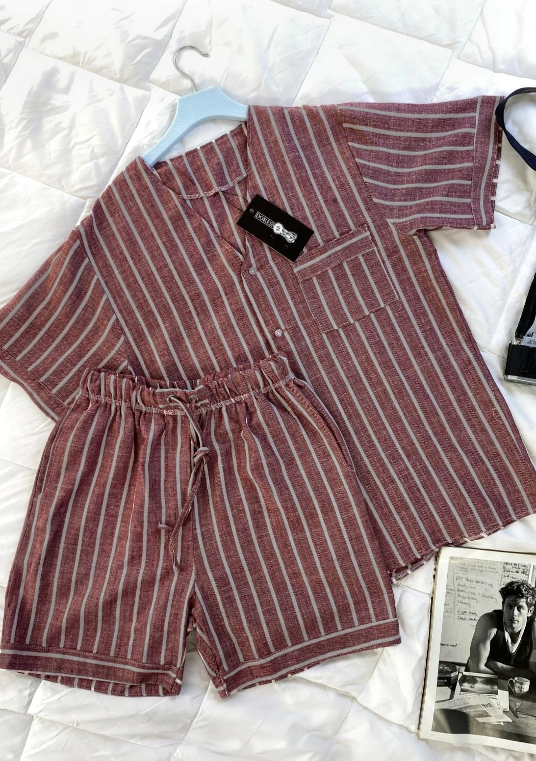 Pyjama Homme Rayures Grisé MATTEO 1 Pyjama Homme Rayures Grisé MATTEO